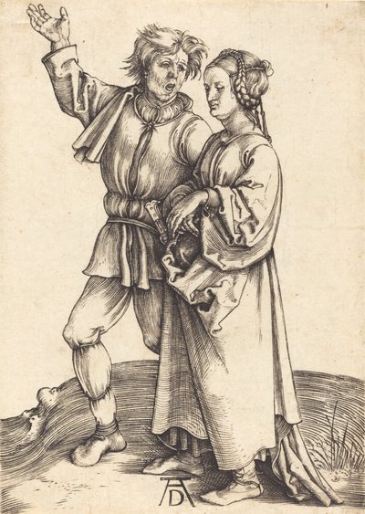 Talonpoika ja hänen vaimonsa, n. 14971498. tekijältä Albrecht Dürer