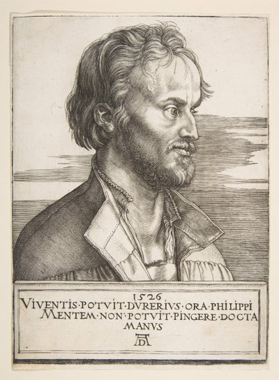 Philip Melanchthon, 1526. tekijältä Albrecht Dürer