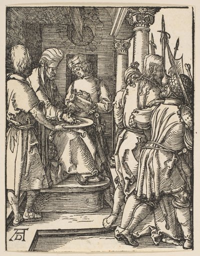 Pilatus pesee kätensä, Pieni intohimo, n. 1509. tekijältä Albrecht Dürer
