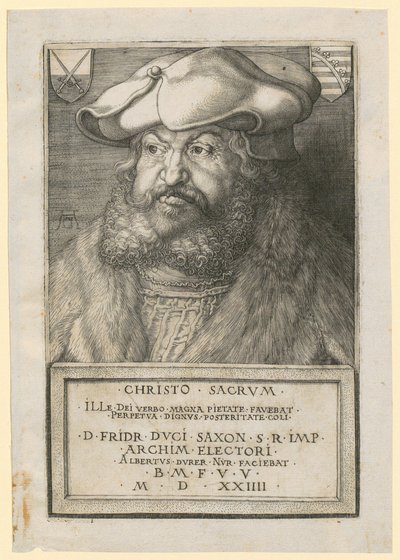 Muotokuva Friedrich Viisaasta, Saksin vaaliruhtinaasta tekijältä Albrecht Dürer