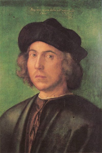 Nuoren miehen muotokuva
















 vihreää taustaa vasten tekijältä Albrecht Dürer