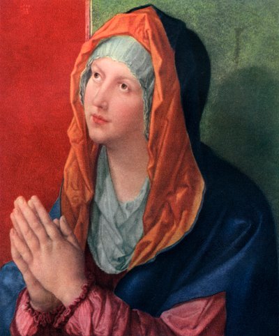 Rukoileva Maria, 1518, 1936 tekijältä Albrecht Dürer