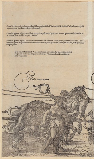 Providentia, lehti 3 sarjasta "Suuri triumfivaunu" tekijältä Albrecht Dürer