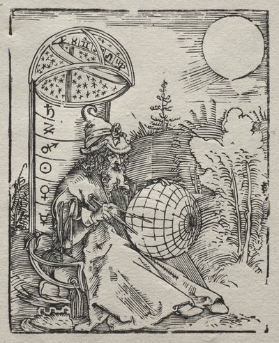 Ptolemaios lähettää sille Himmelsglobuksen tekijältä Albrecht Dürer