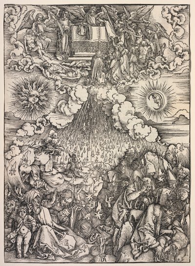 Pyhän Johanneksen ilmestys: Kuudennen sinetin avaaminen tekijältä Albrecht Dürer