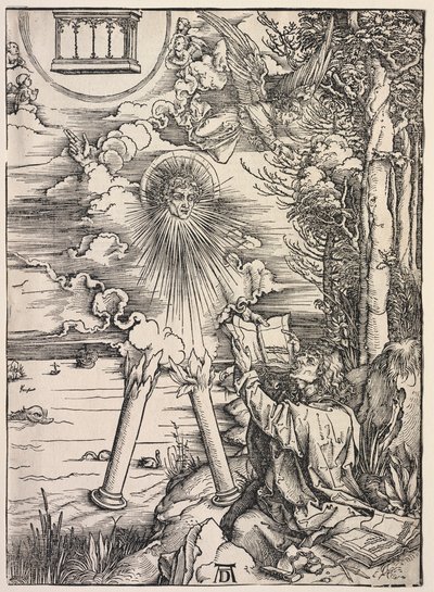 Pyhän Johanneksen ilmestys: St. John Devouring the Books, 1511. tekijältä Albrecht Dürer