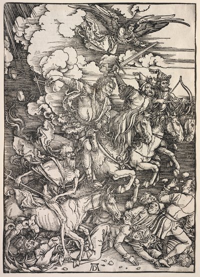 Pyhän Johanneksen ilmestys: Neljä ratsumiestä tekijältä Albrecht Dürer