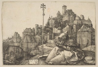 Saint Anthony Reading, 1519. tekijältä Albrecht Dürer