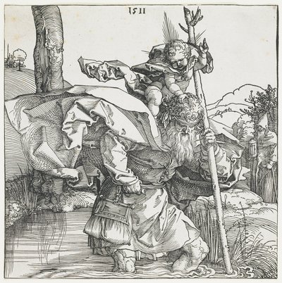Pyhä Christopher tekijältä Albrecht Dürer