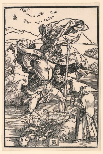 Pyhä Christopher tekijältä Albrecht Dürer