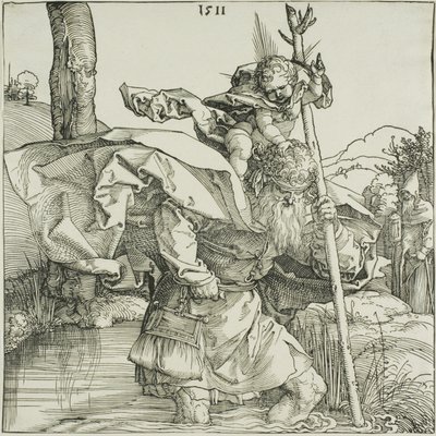Pyhä Christopher tekijältä Albrecht Dürer