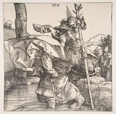 Pyhä Kristoforos tekijältä Albrecht Dürer