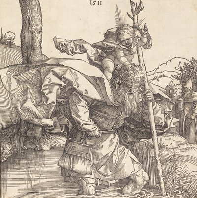 Pyhä Kristofer, 1511. tekijältä Albrecht Dürer