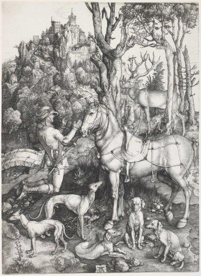 Saint Eustace tekijältä Albrecht Dürer