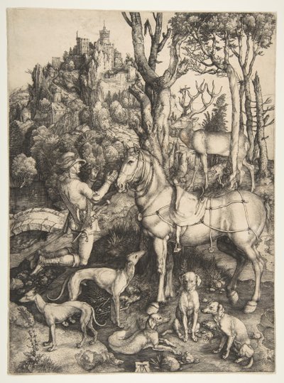 Sant Eustaci, ca. 1501. finlandès tekijältä Albrecht Dürer