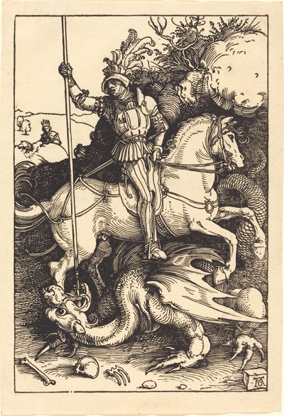Pyhä Yrjö tappaa lohikäärmeen tekijältä Albrecht Dürer