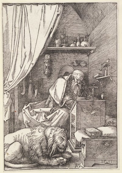 Pyhä Hieronymus kammiossaan tekijältä Albrecht Dürer