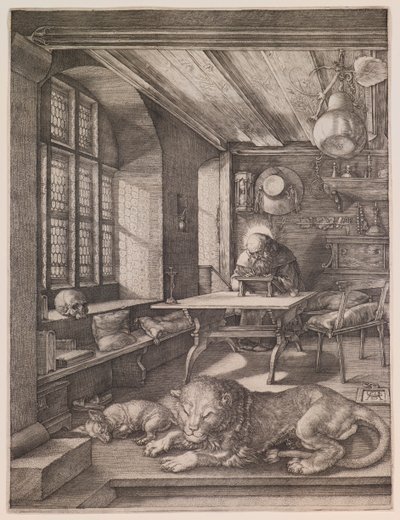 Pyhä Hieronymus työhuoneessaan tekijältä Albrecht Dürer