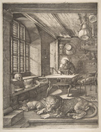 Pyhä Hieronymus työhuoneessaan tekijältä Albrecht Dürer