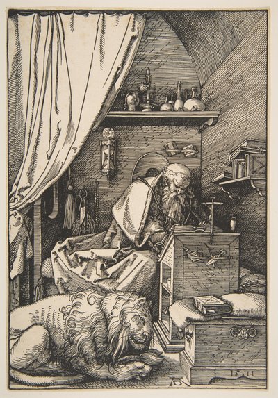 Pyhä Hieronymus työhuoneessaan tekijältä Albrecht Dürer