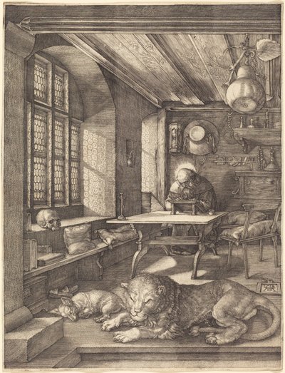 Pyhä Hieronymus työhuoneessaan tekijältä Albrecht Dürer