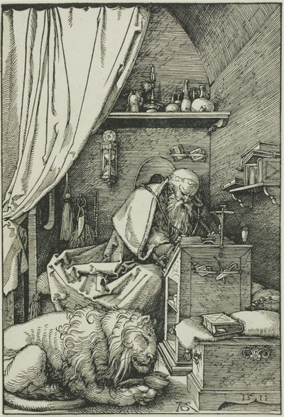 Pyhä Jerome sellissään tekijältä Albrecht Dürer
