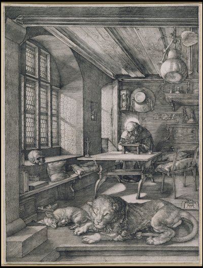 Pyhä Hieronymus työhuoneessaan tekijältä Albrecht Dürer