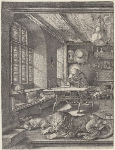 Pyhä Hieronymus työhuoneessaan tekijältä Albrecht Dürer
