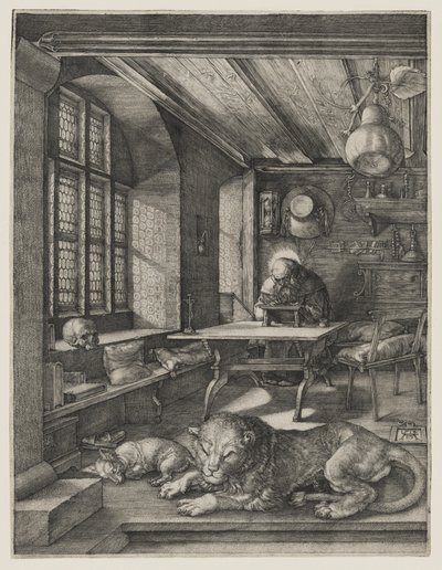 Pyhä Hieronymus työhuoneessaan tekijältä Albrecht Dürer