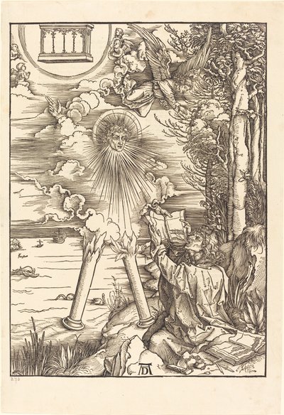 Pyhä Johannes syö kirjaa tekijältä Albrecht Dürer