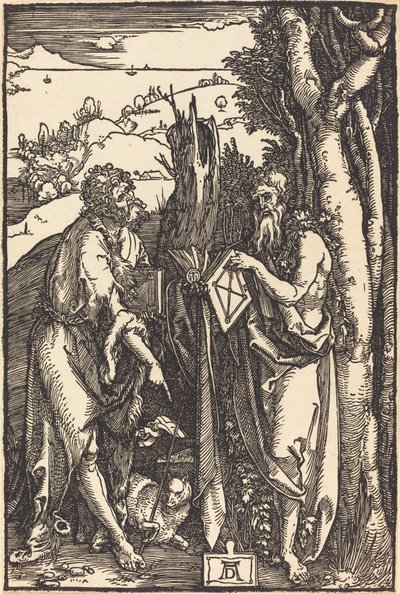Pyhä Johannes Kastaja ja Pyhä Onufrius tekijältä Albrecht Dürer