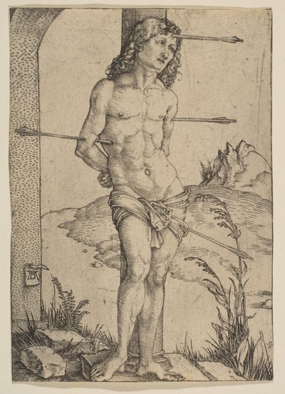 Pylvääseen sidottu pyhä Sebastian tekijältä Albrecht Dürer