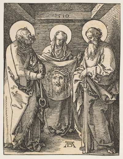 Pyhä Veronica pyhien Pietarin ja Paavalin välillä, pienestä kärsimyksestä, 1510. tekijältä Albrecht Dürer