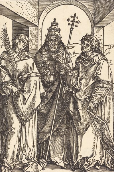 Pyhät Stefanus, Sixtus ja Lawrence, luultavasti n. 15041505. tekijältä Albrecht Dürer