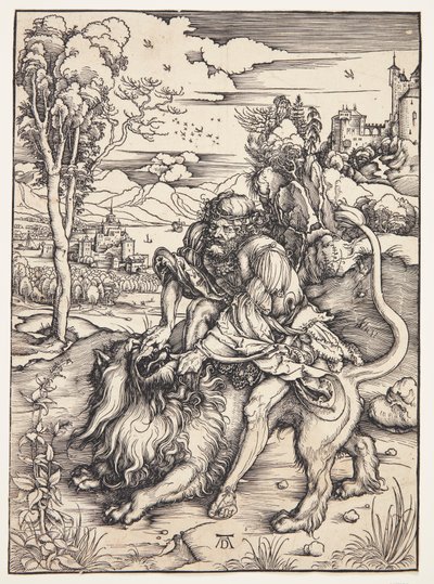 Samson repii leijonan kappaleiksi tekijältä Albrecht Dürer
