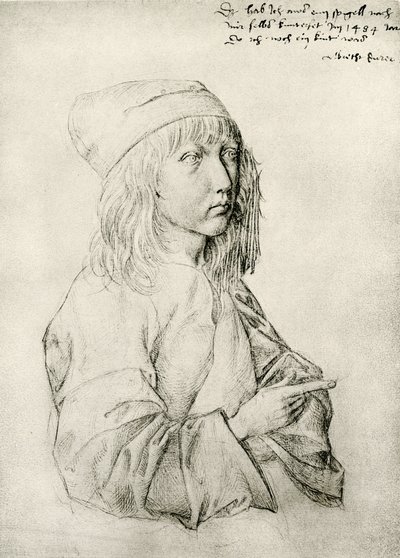 Kolmetoistavuotiaan Dürerin omakuva tekijältä Albrecht Dürer