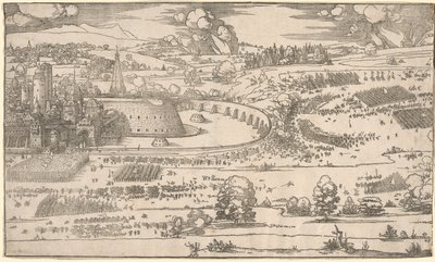 Linnoituksen piiritys: oikea osa. tekijältä Albrecht Dürer