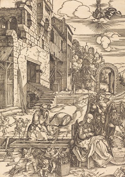 Pyhän perheen oleskelu Egyptissä, n. 1504. tekijältä Albrecht Dürer