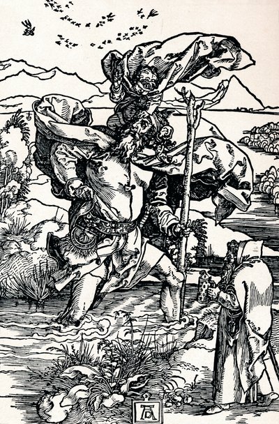 Pyhä Kristofer, 1500 1906 tekijältä Albrecht Dürer