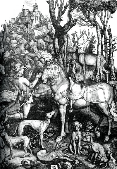 St Eustace, c1501, 1870. tekijältä Albrecht Dürer