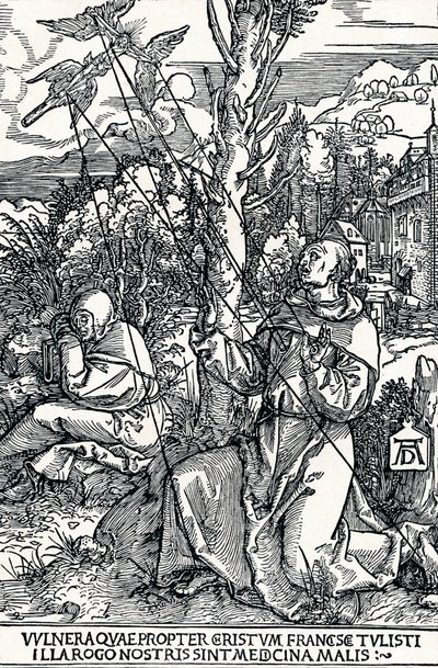 Pyhä Franciscus vastaanottamassa stigmat, 1504 1906 tekijältä Albrecht Dürer