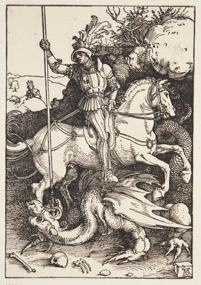 St. Georg tappaa lohikäärmeen tekijältä Albrecht Dürer