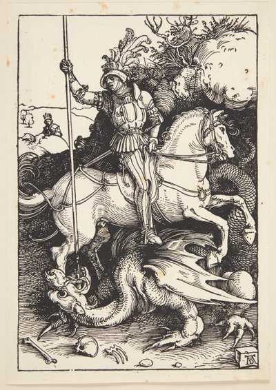 St. Georg tappaa lohikäärmeen tekijältä Albrecht Dürer