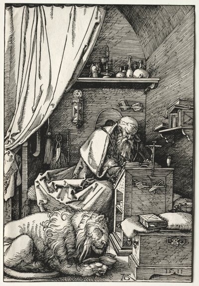 Pyhä Hieronymus sellissään, 1511. tekijältä Albrecht Dürer