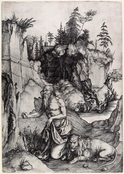 Pyhä Hieronymus katuvana tekijältä Albrecht Dürer