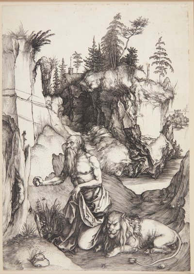 Pyhä Hieronymus katuva erämaassa tekijältä Albrecht Dürer