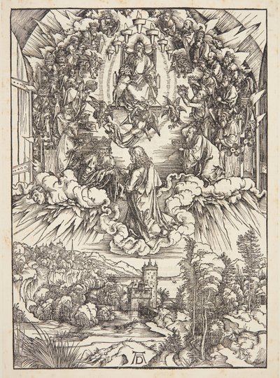 Pyhä Johannes Jumalan ja vanhinten edessä tekijältä Albrecht Dürer