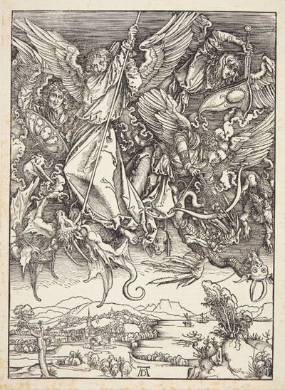 St. Michael Fighting the Dragon tekijältä Albrecht Dürer