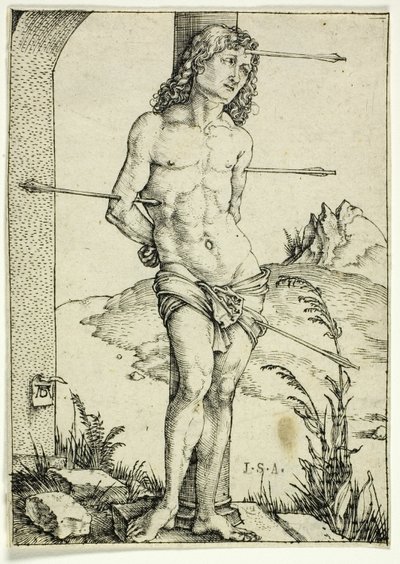 Pyhä Sebastian pylväässä tekijältä Albrecht Dürer