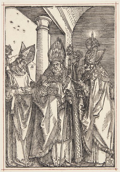 Sts. Nicholas, Ulrich ja Erasmus tekijältä Albrecht Dürer